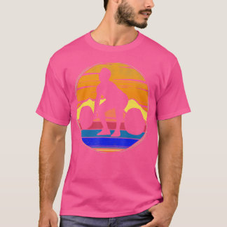Gym en Fitness Retro Sunset Sport Gewichtheffen T-shirt