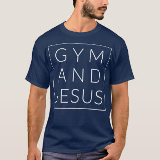Gym en Jesus Christelijk Workout Fun Modern Fitnes T-shirt