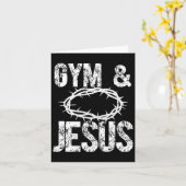 Gym En Jesus Christelijke Bodybuilder Religieus Li Kaart (Gele Bloem)