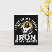 Gym En Jesus Christelijke Bodybuilder Religieus Li Kaart (Gele Bloem)