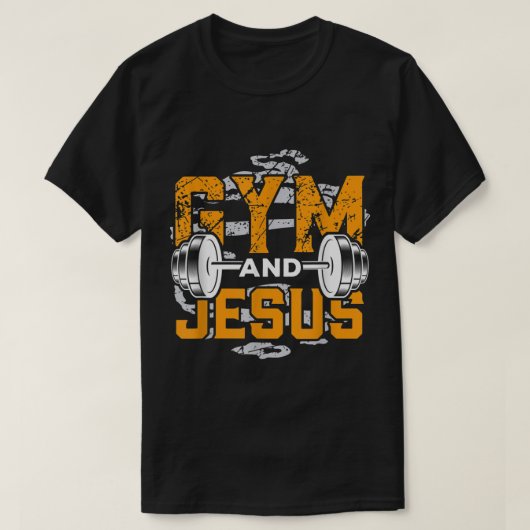 Gym en Jesus Shirt Jesus Workout Jesus Christelijk (Design voorkant)