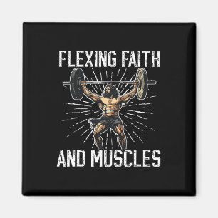 Gym En Jezus Christelijke Bodybuilder Religieus Li Magneet