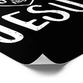 Gym en Jezus fitness Lifgewicht Lichaamsgewicht Bu Poster (Hoek)