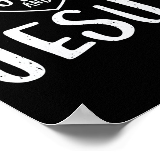 Gym en Jezus fitness Lifgewicht Lichaamsgewicht Bu Poster (Hoek)