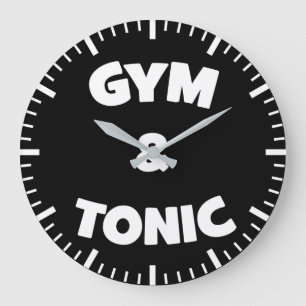 Gym en Tonic - Funny Novelty Workout Grote Klok