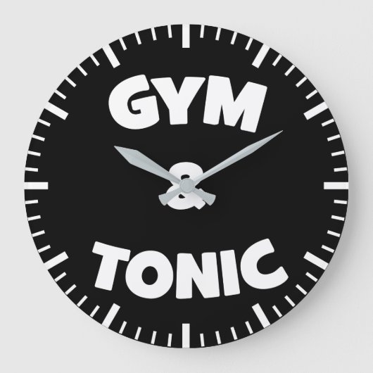 Gym en Tonic - Funny Novelty Workout Grote Klok (Voorkant)