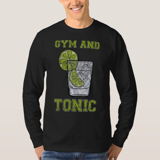 Gym en Tonic Gin Booze Bar T-shirt (Voorkant)
