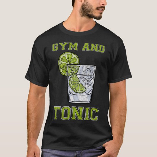 Gym en Tonic Gin Booze Bar T-shirt (Voorkant)