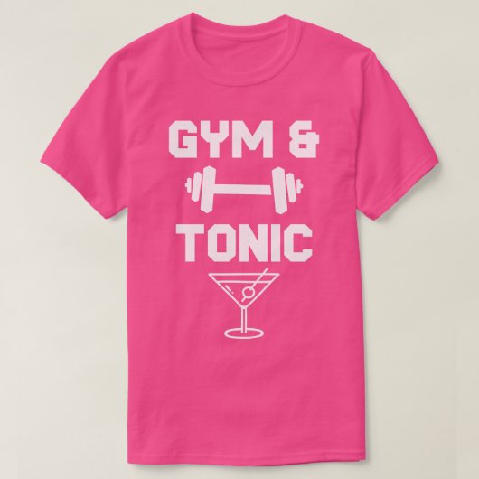Gym en Tonic Workout Drink Grappig T-shirt (Design voorkant)