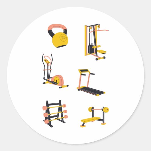 Gym Equipment Sticker Pack (Voorkant)