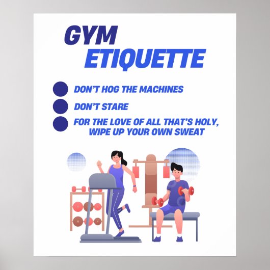 Gym Etiquette Poster (Voorkant)