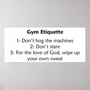 Gym Etiquette Poster