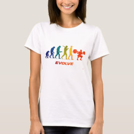 Gym Evolutie Silhouet Gewichtheffen Ontwerp T-shirt