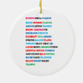 GYM EXERCISE Label Words RUNNING HIKING WALKING Keramisch Ornament (Achterkant)
