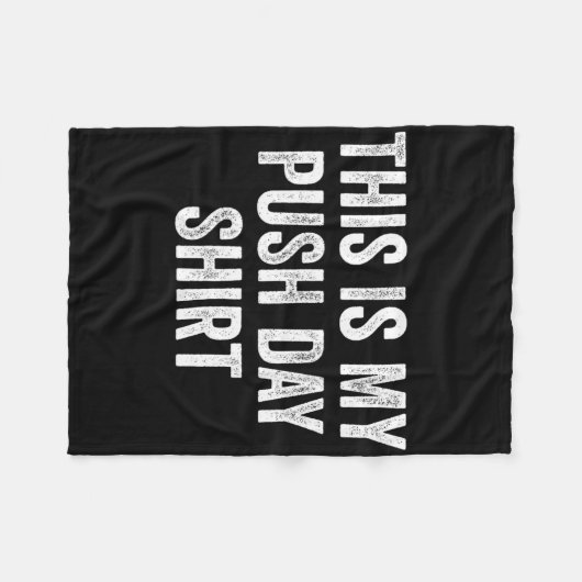 Gym Fitness Bodybuilding This Is My Push Day Fleece Deken (Voorkant (Horizontaal))