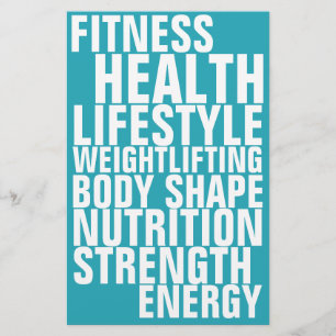 Gym fitness club gewaagde tekst inspiratie blauw flyer