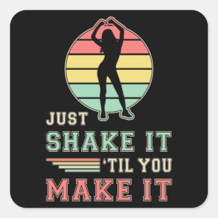 Gym Fitness Dans Dansende Workout Sport Gift Idee Vierkante Sticker