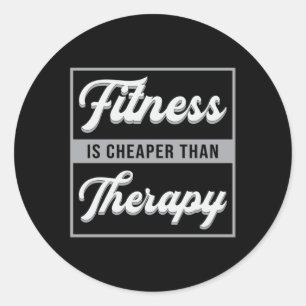Gym Fitness Dans Dansing Sport Workout Gift Idee Ronde Sticker