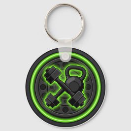 Gym Fitness Dumbbell Strength Keychain