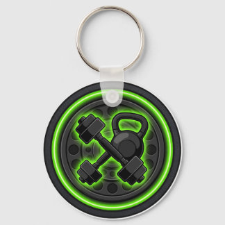 Gym Fitness Dumbbell Strength Keychain