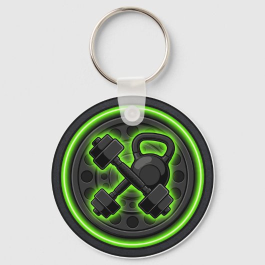 Gym Fitness Dumbbell Strength Keychain (Voorkant)