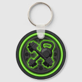 Gym Fitness Dumbbell Strength Keychain (Achterkant)