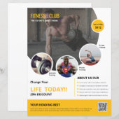Gym Fitness Flyer Sjabloon (Voorkant / Achterkant)