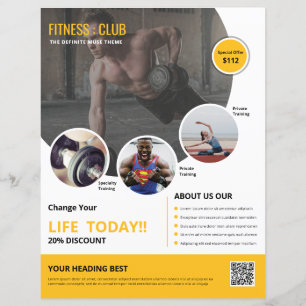 Gym Fitness Flyer Sjabloon