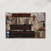 Gym Fitness Instructor Premium Kraft Visitekaartje (Achterkant)