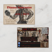Gym Fitness Instructor Premium Kraft Visitekaartje (Voorkant / Achterkant)
