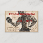 Gym Fitness Instructor Premium Kraft Visitekaartje (Voorkant)
