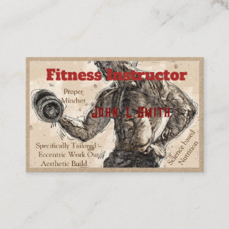 Gym Fitness Instructor Premium Kraft Visitekaartje