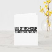 Gym Fitness Motivational Be Stronger Than Your Exc Kaart (Gele Bloem)