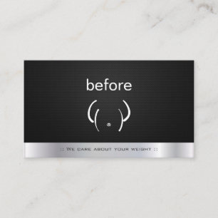 Gym Fitness voor en na de persoonlijke trainer Visitekaartje