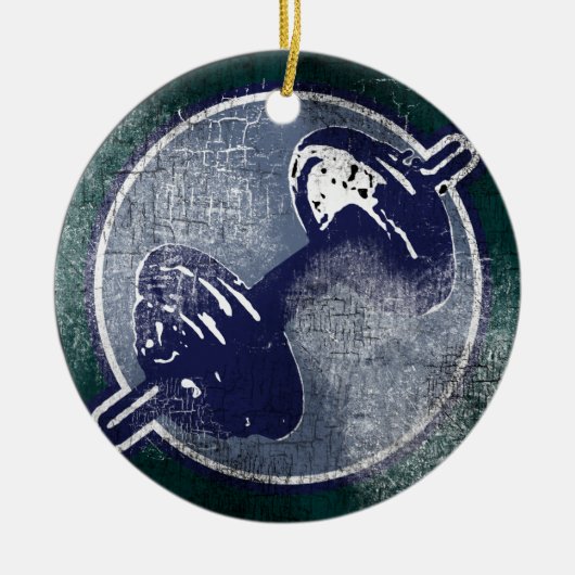 GYM fitnessgewicht Keramisch Ornament (Voorkant)