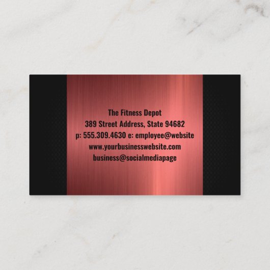 Gym Flex | Kettle Bell Logo | Fitness Visitekaartje (Achterkant)