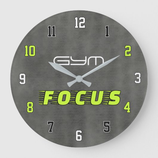 GYM FOCUS Moderne Fitness Grote Klok (Voorkant)