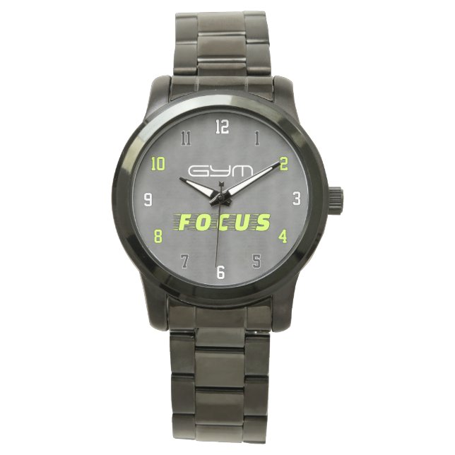 GYM FOCUS Moderne Fitness Horloge (Voorkant)