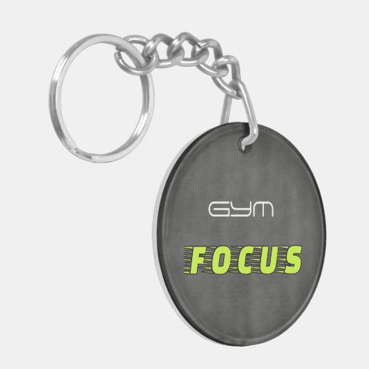 GYM FOCUS Moderne Fitness Sleutelhanger (Voorkant Links)