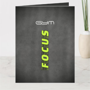 GYM FOCUS Moderne Fitness Verjaardag Kaart