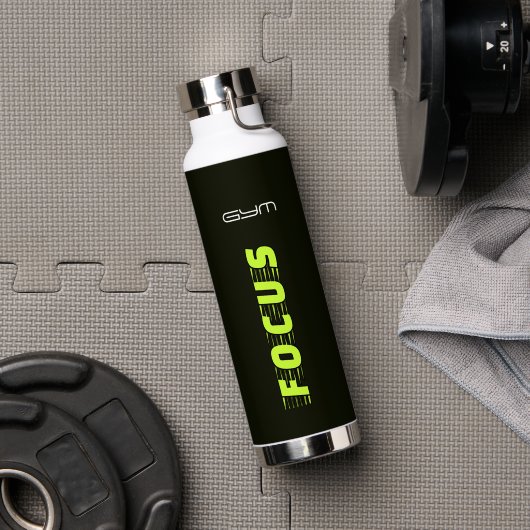 GYM FOCUS Moderne Fitness Waterfles (Sportschool (Gedraaid) )