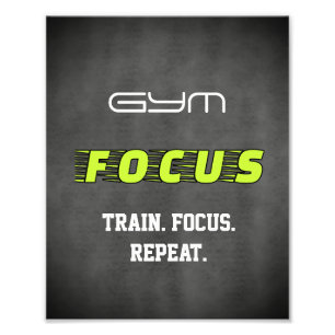 Gym Focus motivatie Foto Afdruk