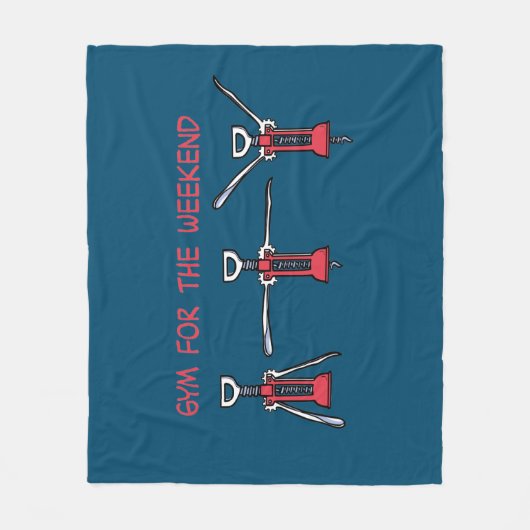 Gym for the weekend fleece deken (Voorkant)