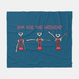 Gym for the weekend fleece deken