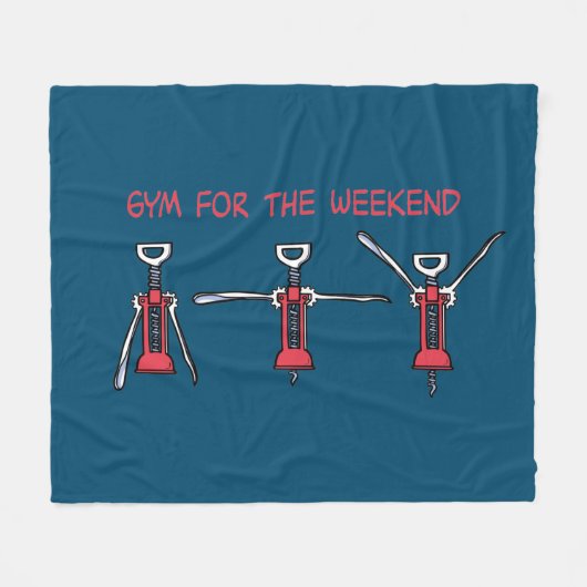 Gym for the weekend fleece deken (Voorkant (Horizontaal))