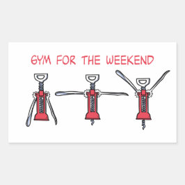 Gym for the weekend rechthoekige sticker