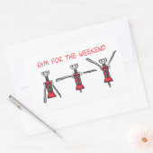 Gym for the weekend rechthoekige sticker (Envelop)