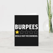 Gym Funny Fitness Burpees Bodybuilding Gewichtslif Kaart (Voorkant)