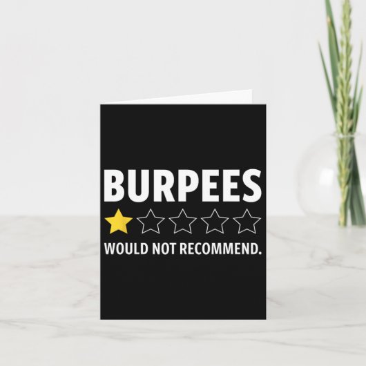 Gym Funny Fitness Burpees Bodybuilding Gewichtslif Kaart (Voorkant)