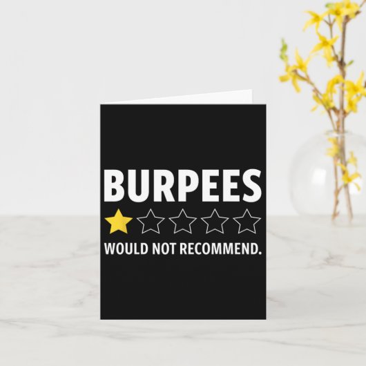 Gym Funny Fitness Burpees Bodybuilding Gewichtslif Kaart (Gele Bloem)